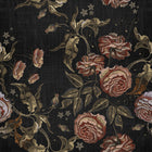 6800416 Embroidery Flora Black Random Papers II Mural by Coordonné