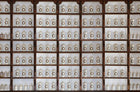 6800506 Apotheka Wood Random Papers II Mural by Coordonné