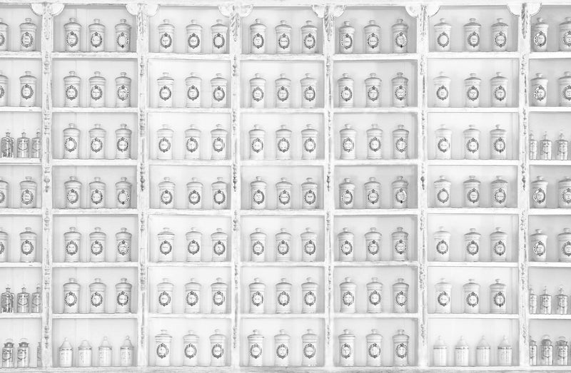 6800507 Apotheka White Random Papers II Mural by Coordonné