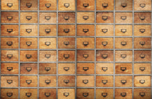 6800508 Drawers Wood Random Papers II Mural by Coordonné