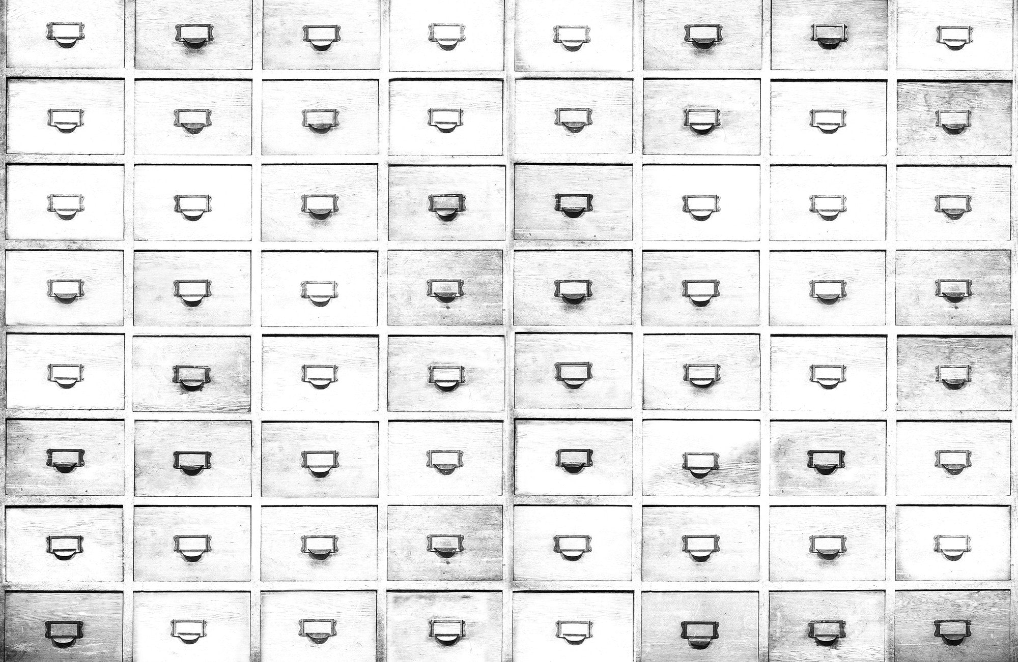 6800509 Drawers White Random Papers II Mural by Coordonné