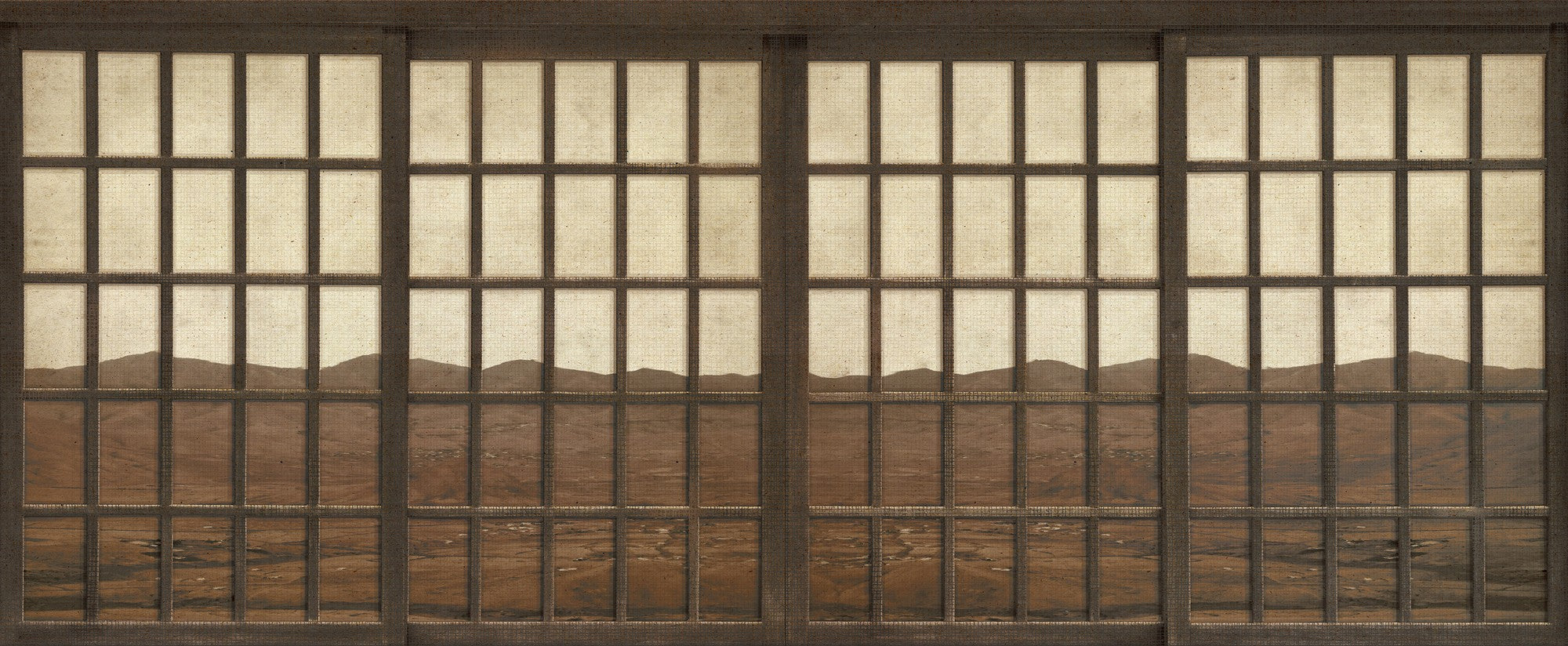 6800510 New Japanese Window Sunrise Random Papers II Mural by Coordonné