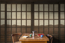 6800510 New Japanese Window Sunrise Random Papers II Mural by Coordonné