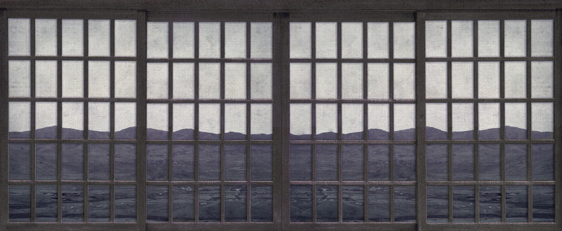 6800511 New Japanese Window Twilight Random Papers II Mural by Coordonné