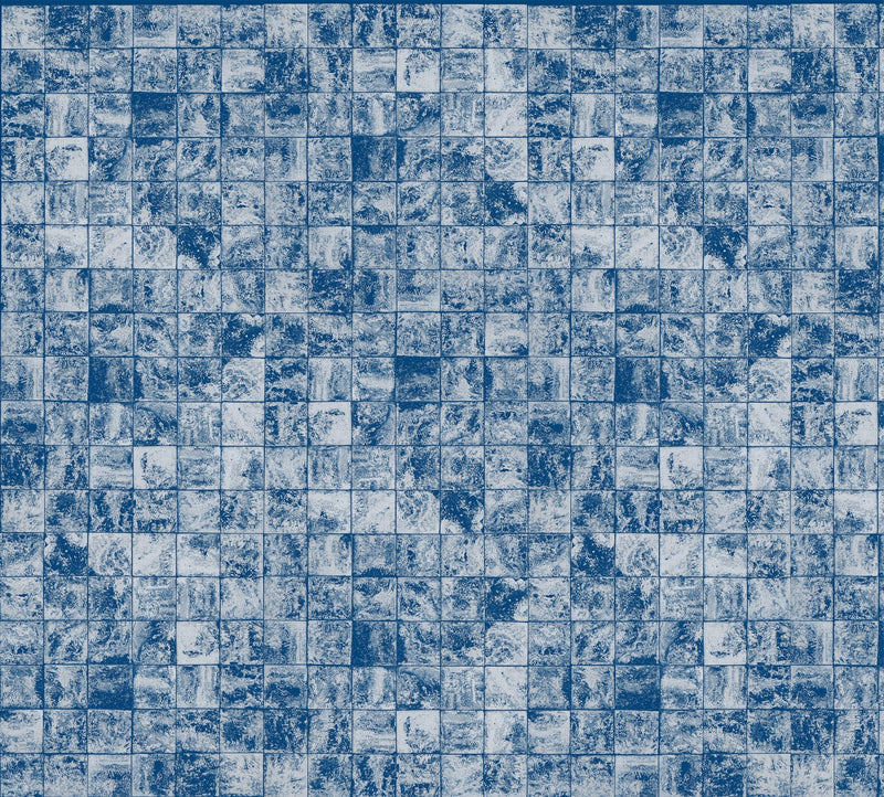6800601 Waves Tiles Indigo Random Papers II Mural by Coordonné