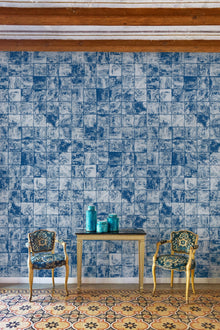 6800601 Waves Tiles Indigo Random Papers II Mural by Coordonné