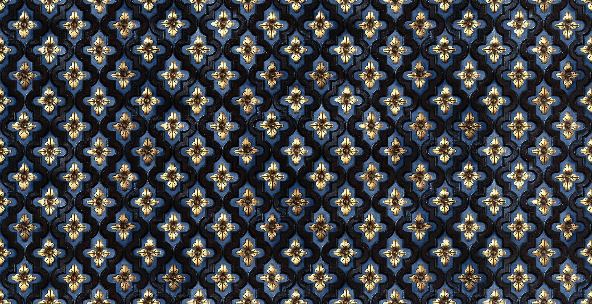 6800604 Carved Indigo Random Papers II Mural by Coordonné