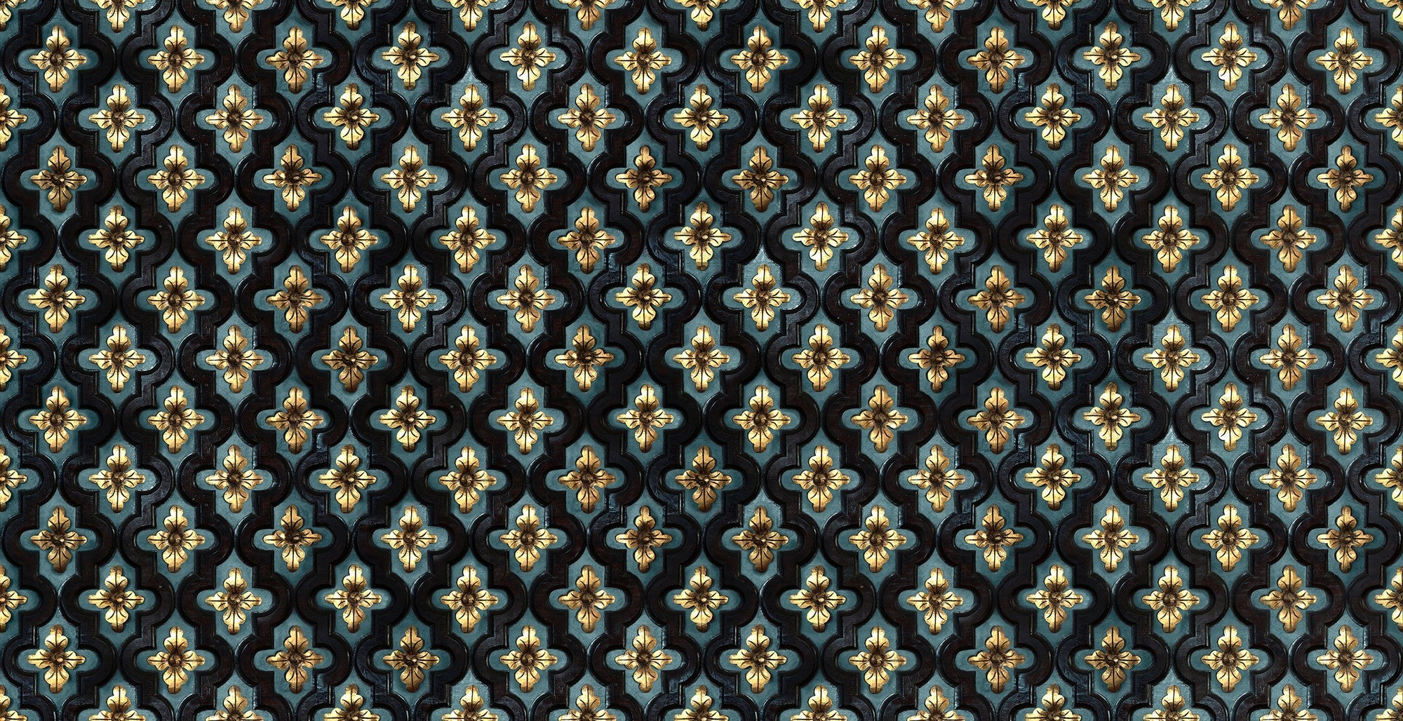 6800605 Carved Emerald Random Papers II Mural by Coordonné