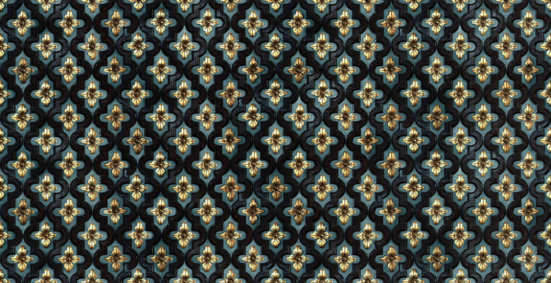 6800605 Carved Emerald Random Papers II Mural by Coordonné