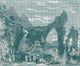 Illustration Tiles Emerald Random Papers II Mural by Coordonné