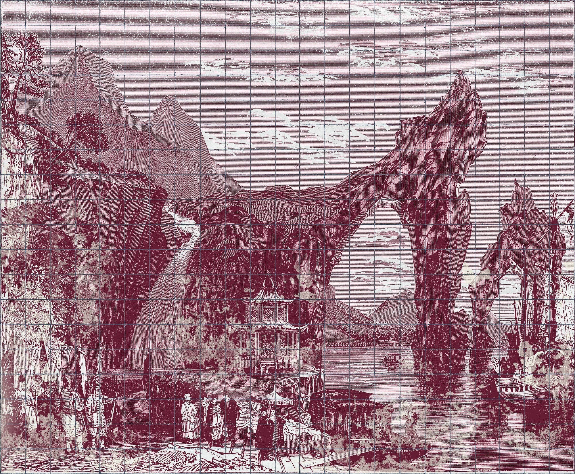 6800609 Illustration Tiles WIne Random Papers II Mural by Coordonné