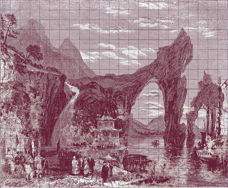 6800609 Illustration Tiles WIne Random Papers II Mural by Coordonné