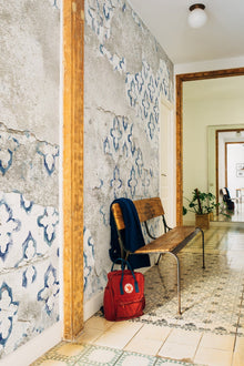 6800610 Stamp Indigo Random Papers II Mural by Coordonné