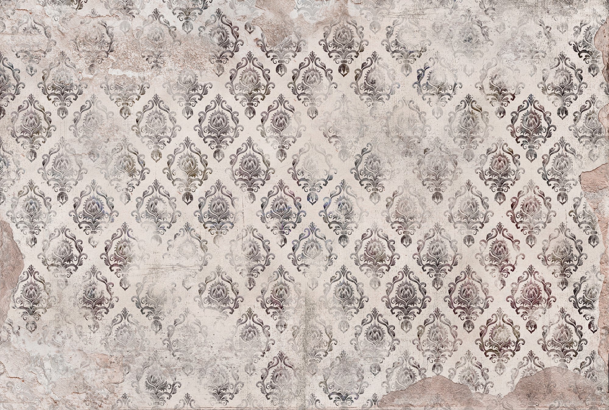 6800625 Broken Damask Wine Random Papers II Mural by Coordonné