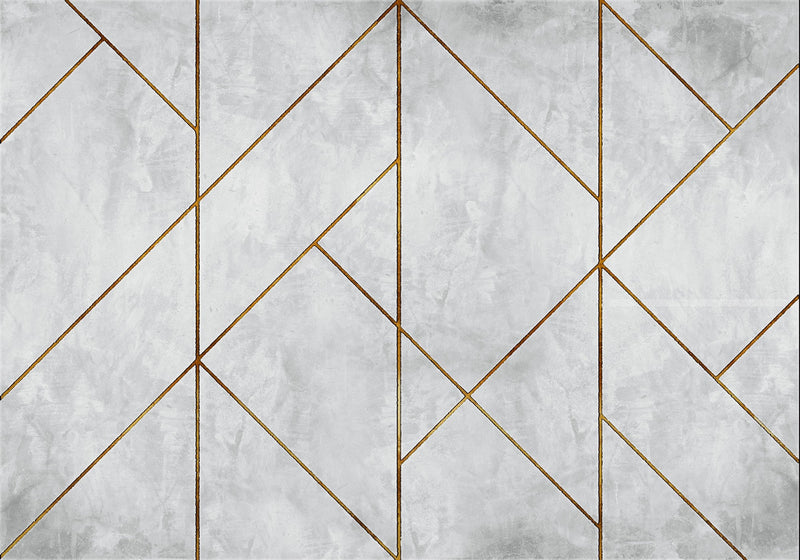 6800626 Golden Line Wall Gold Random Papers II Mural by Coordonné