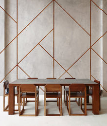 6800627 Golden Line Wall Copper Random Papers II Mural by Coordonné