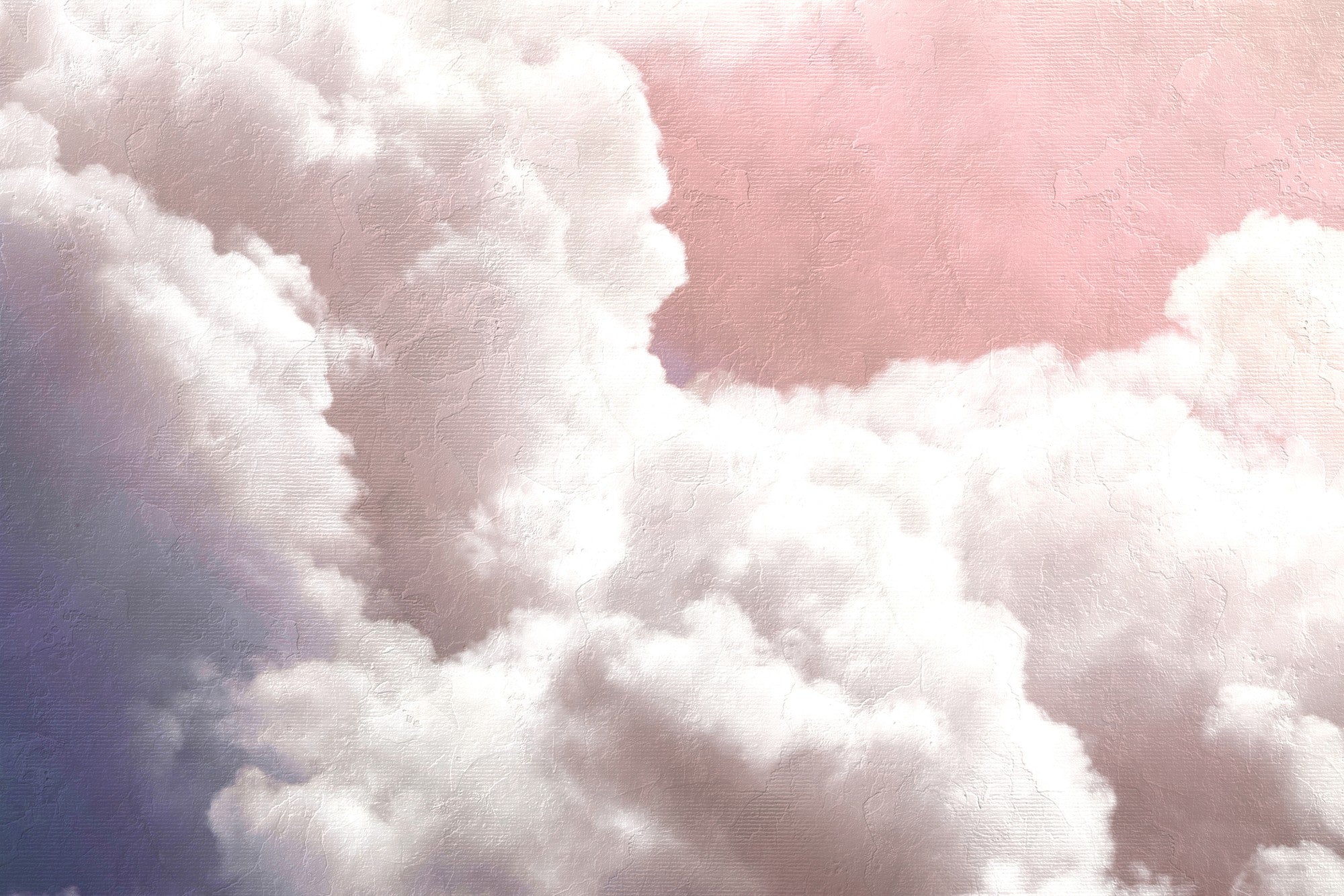 6800703 Clouds Pink Random Papers II Mural by Coordonné