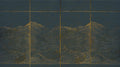 Waves Dark Blue Random Papers II Mural by Coordonné