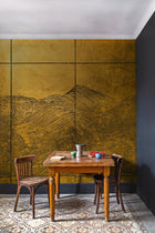 6800708 Waves Gold Random Papers II Mural by Coordonné