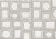 Frames White Random Papers II Mural by Coordonné