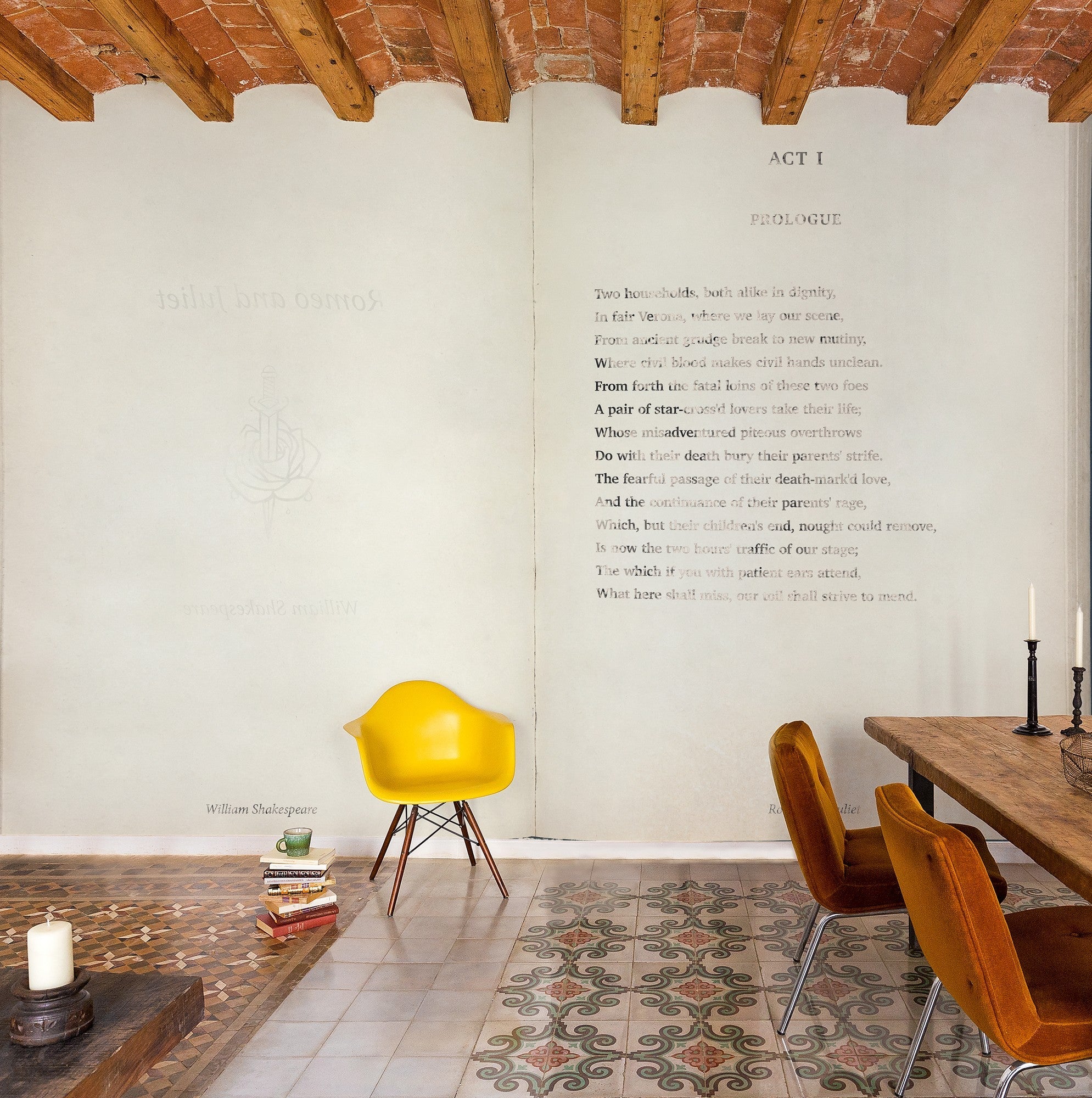 6800715 Romeo And Juliete Papyrus Random Papers II Mural by Coordonné