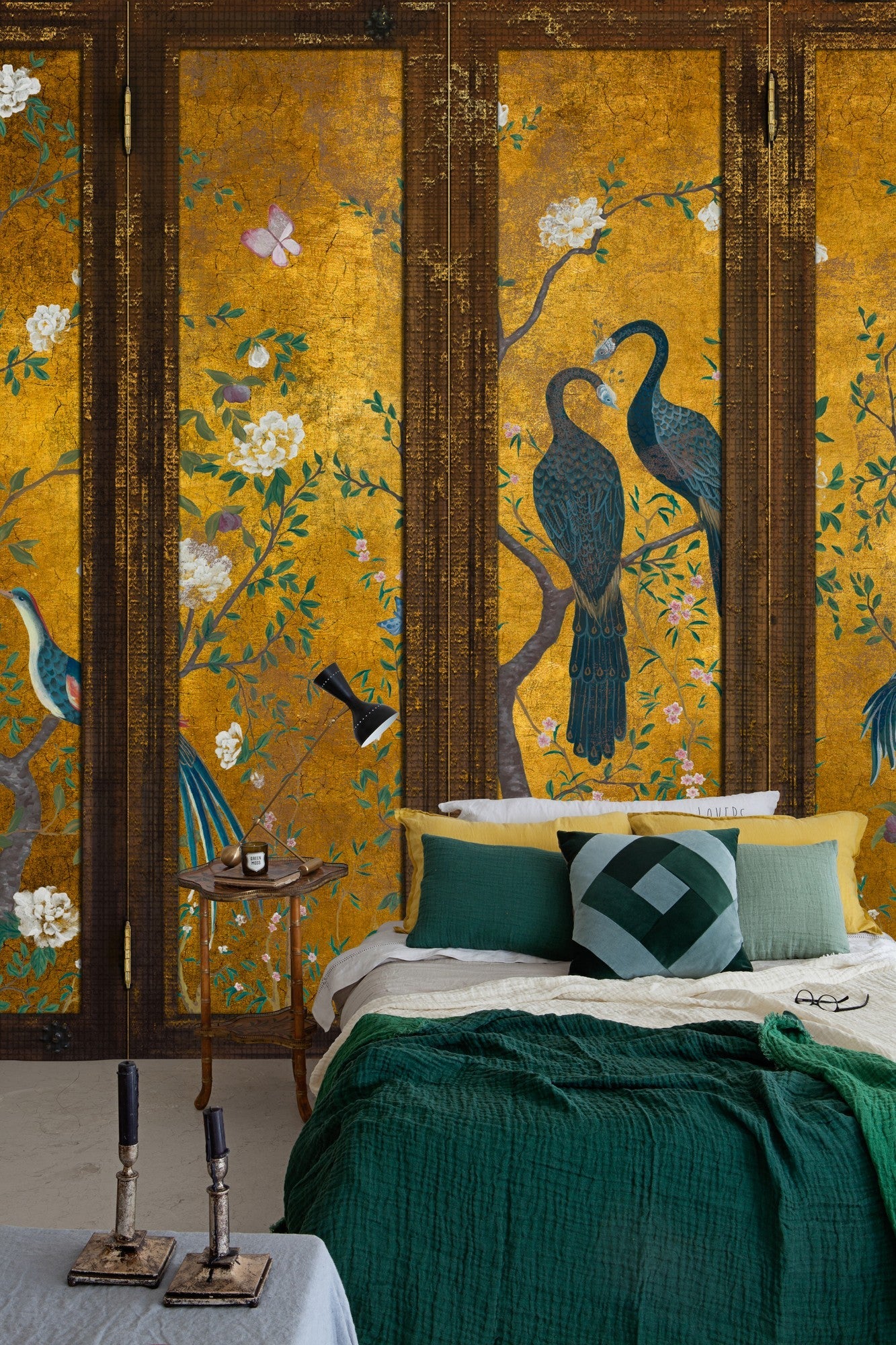 6800720 Edo Screen Gold Random Papers II Mural by Coordonné