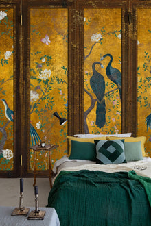 6800720 Edo Screen Gold Random Papers II Mural by Coordonné