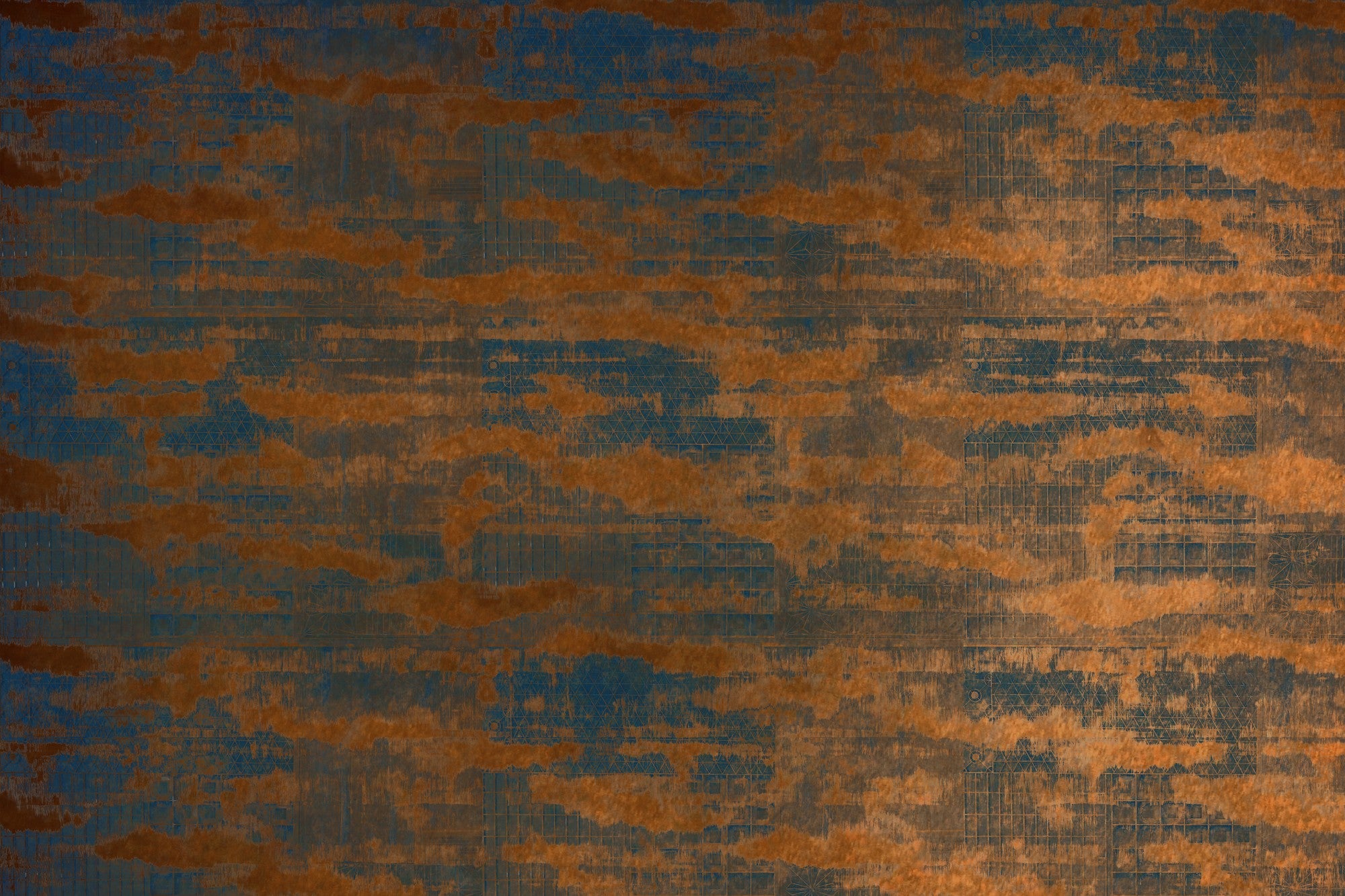 6800722 Framework Blue Random Papers II Mural by Coordonné