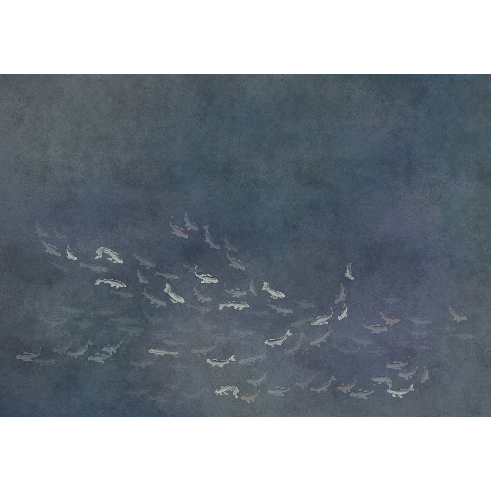 Koi Dark Random Chinoiseries II Mural by Coordonné (400x280cm)