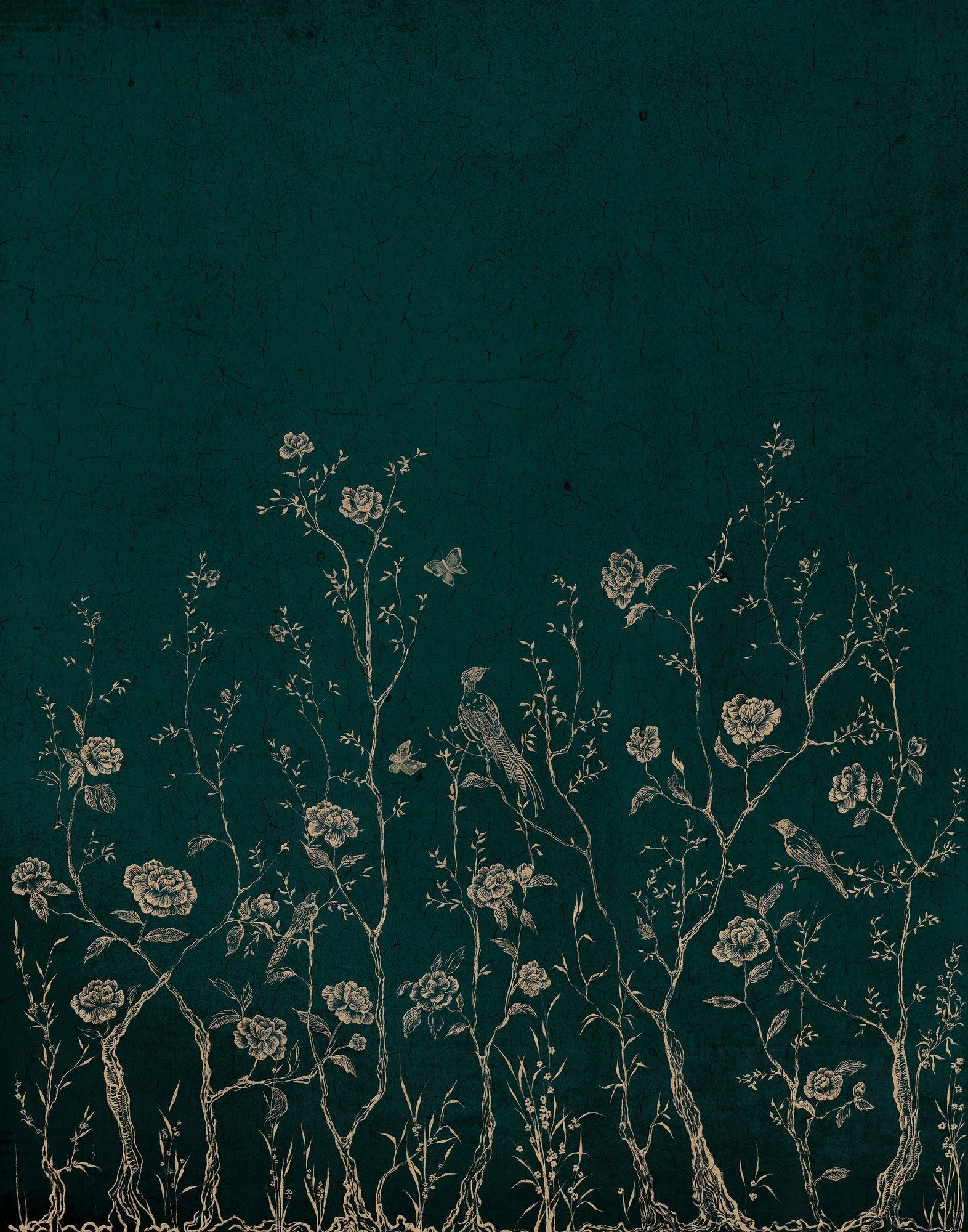 6800733 Chinoiserie 2.0 Emerald Random Papers II Mural by Coordonné