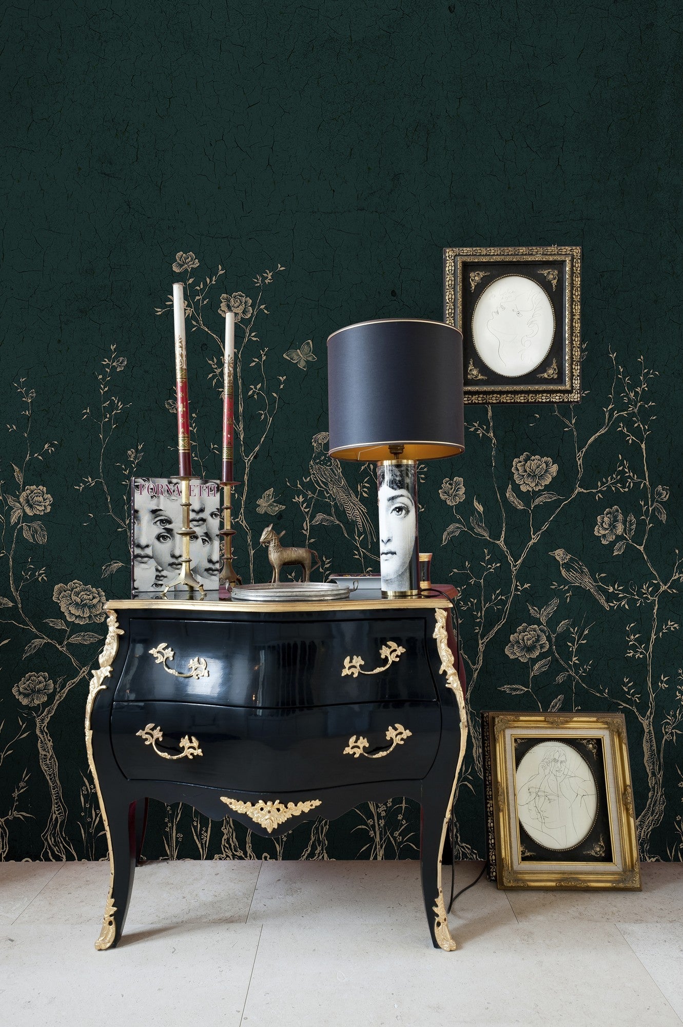 6800733 Chinoiserie 2.0 Emerald Random Papers II Mural by Coordonné