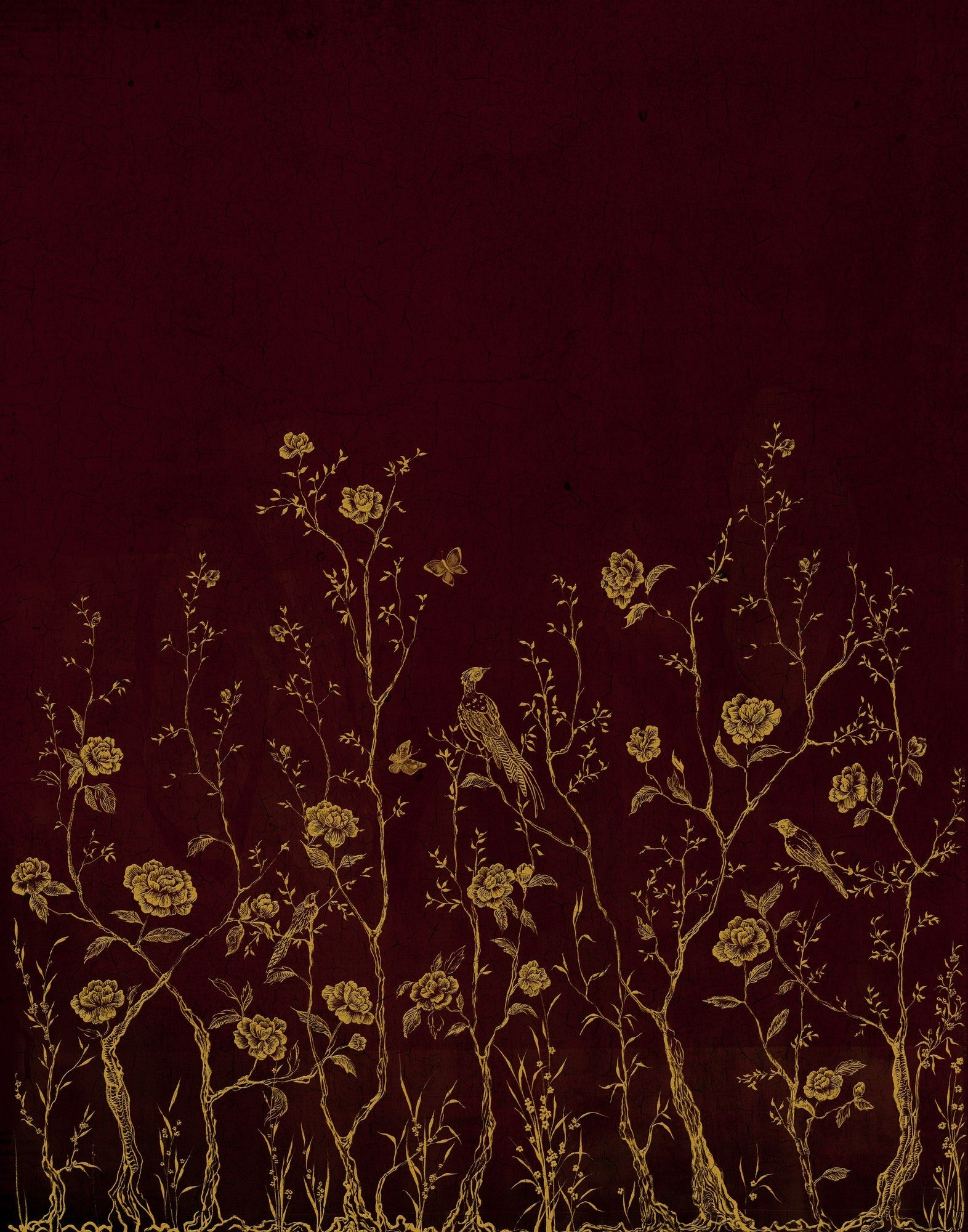 6800734 Chinoiserie 2.0 Wine Random Papers II Mural by Coordonné