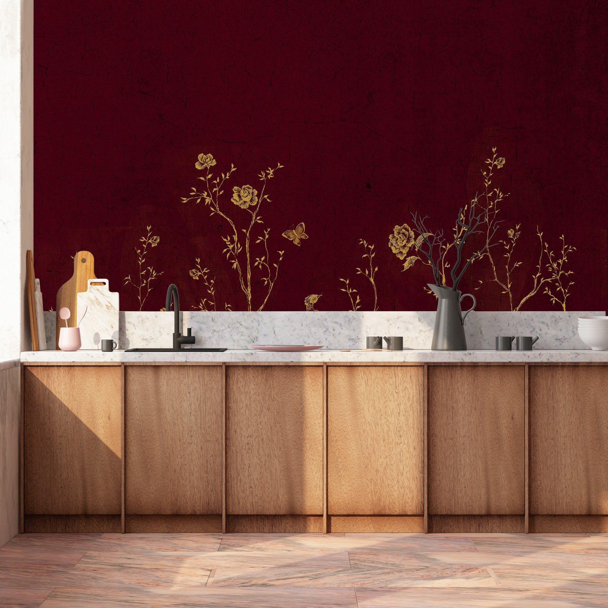 6800734 Chinoiserie 2.0 Wine Random Papers II Mural by Coordonné