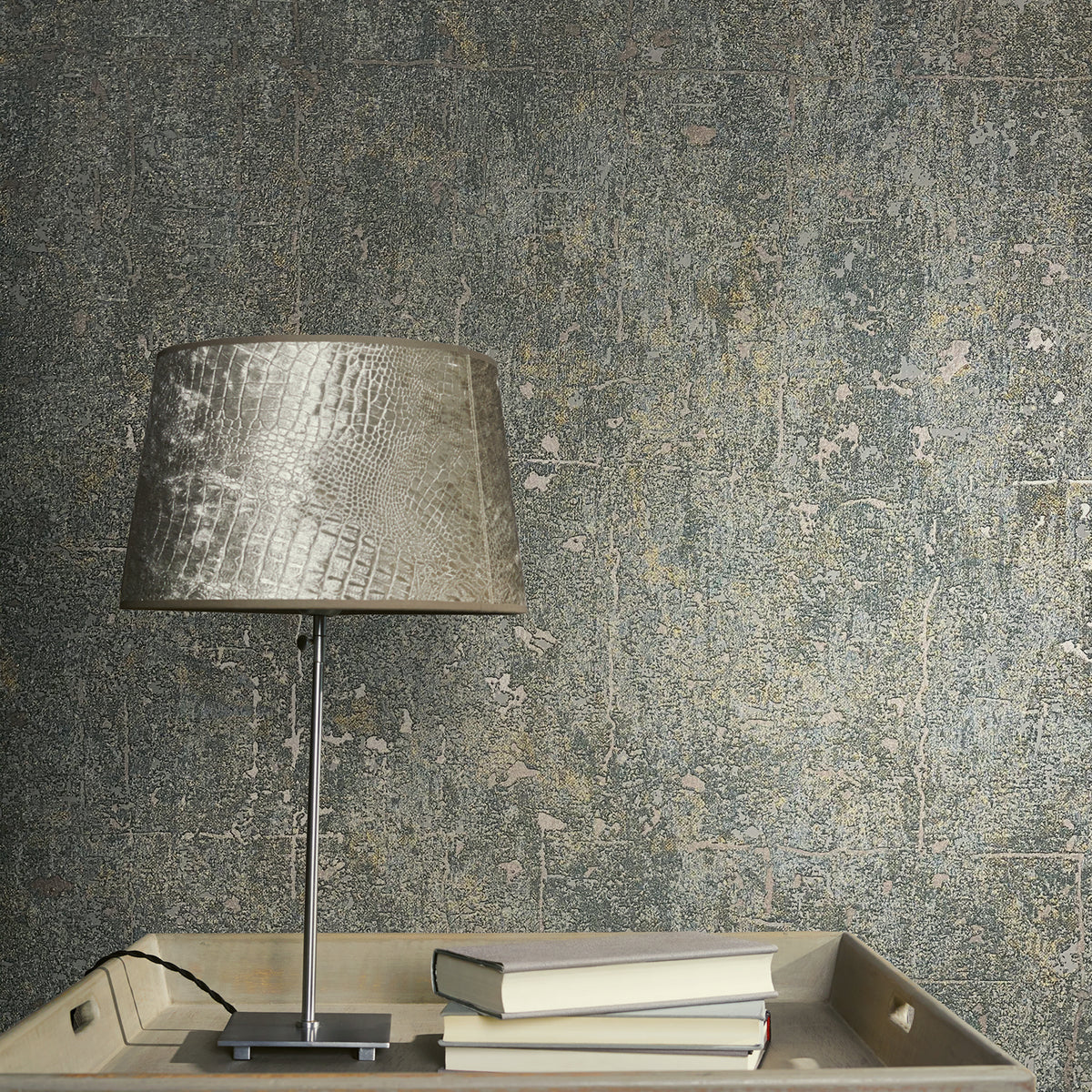 Structure Modern Home Anthracite Wallpaper By Galerie