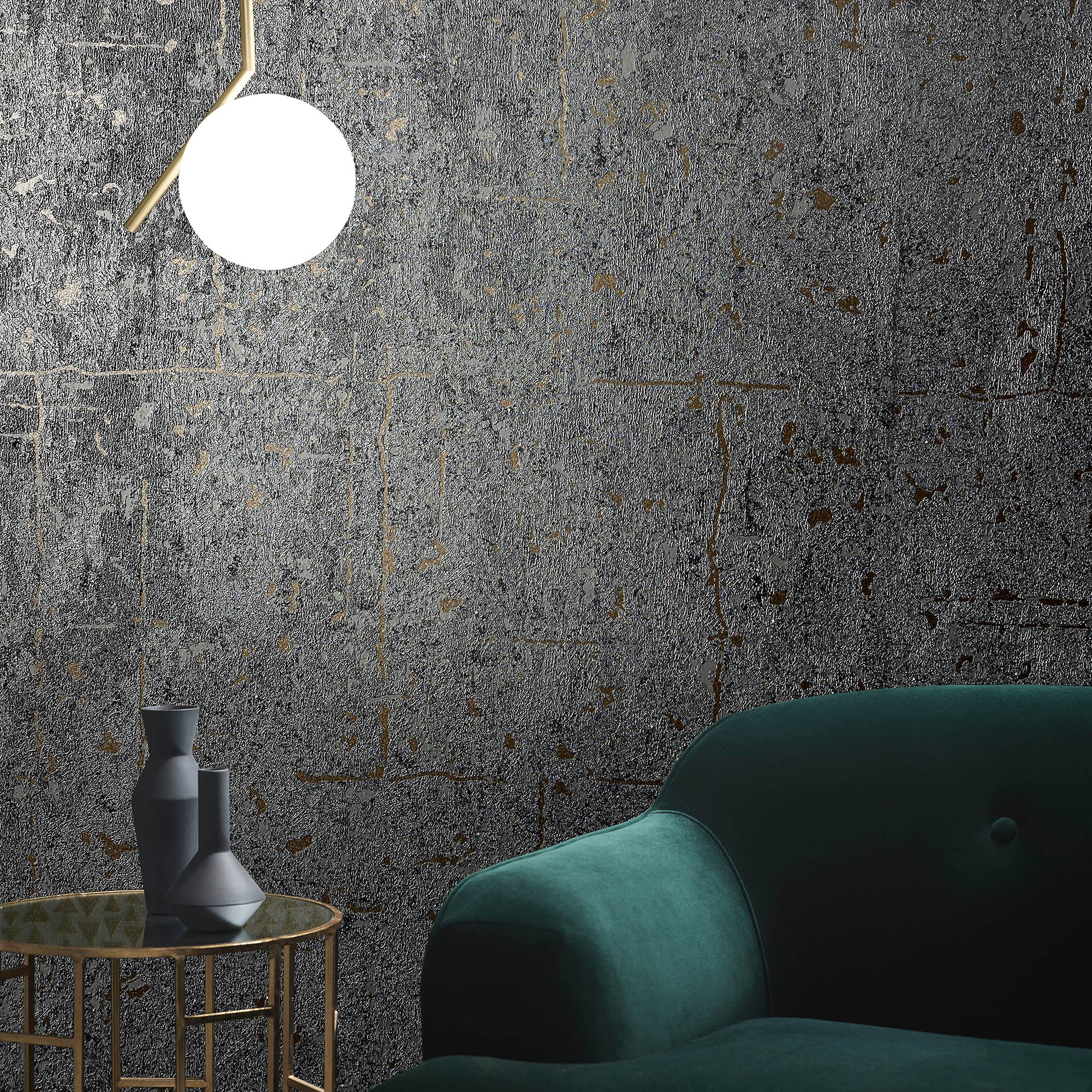 6801-40 Structure Modern Home Anthracite Wallpaper By Galerie