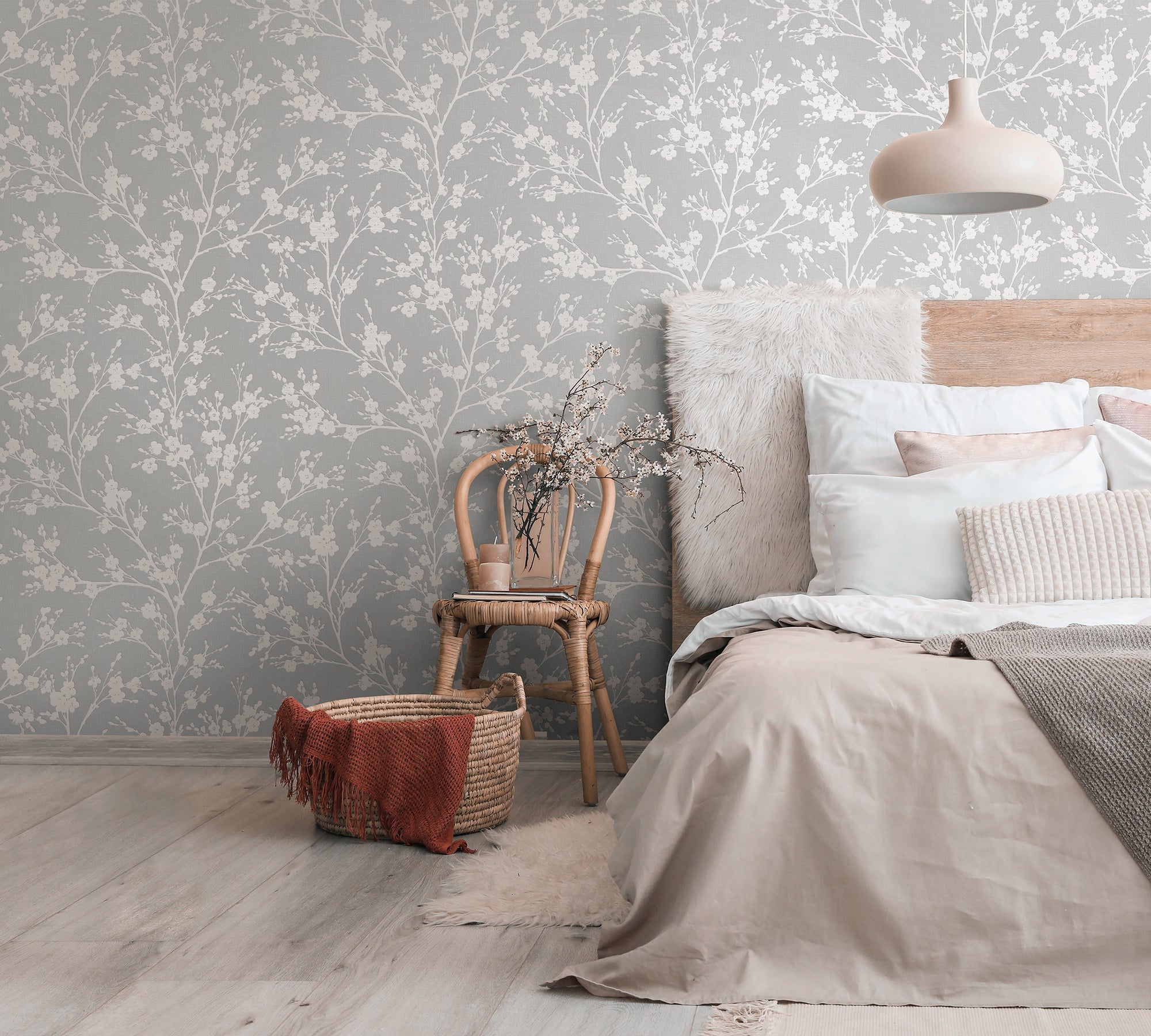 6812-30 Floral Nature Home Grey Wallpaper By Galerie