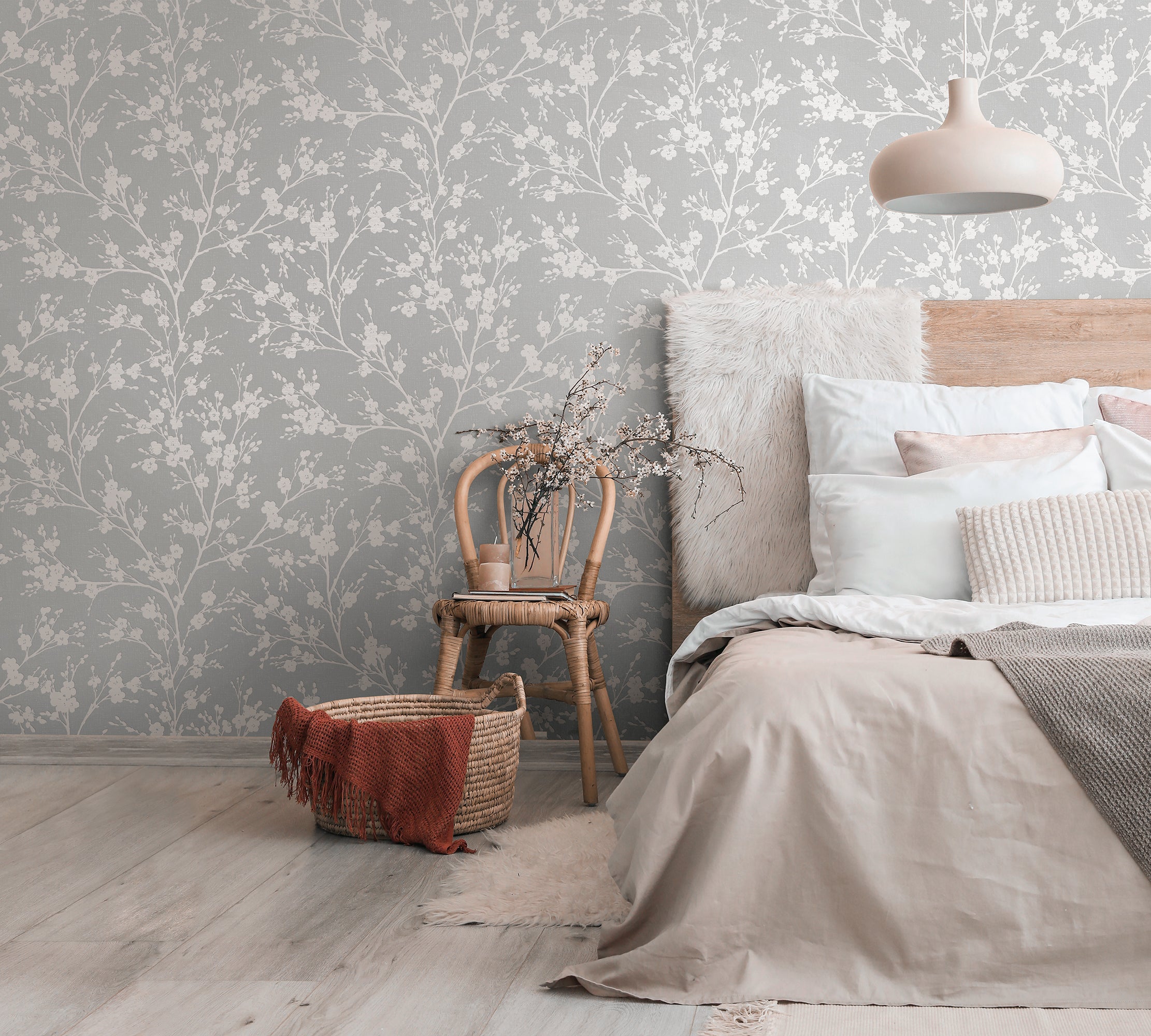 6812-30 Floral Nature Home Grey Wallpaper By Galerie
