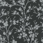 6812-40 Floral Nature Home Black and Silver Wallpaper By Galerie