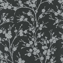 6812-40 Floral Nature Home Black and Silver Wallpaper By Galerie