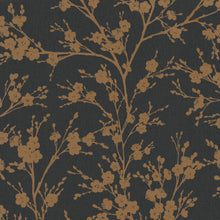 6812-50 Floral Nature Home Black and Gold Wallpaper By Galerie