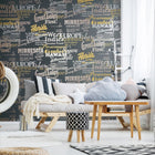 6815-30 Graphic Modern Home Black Wallpaper By Galerie