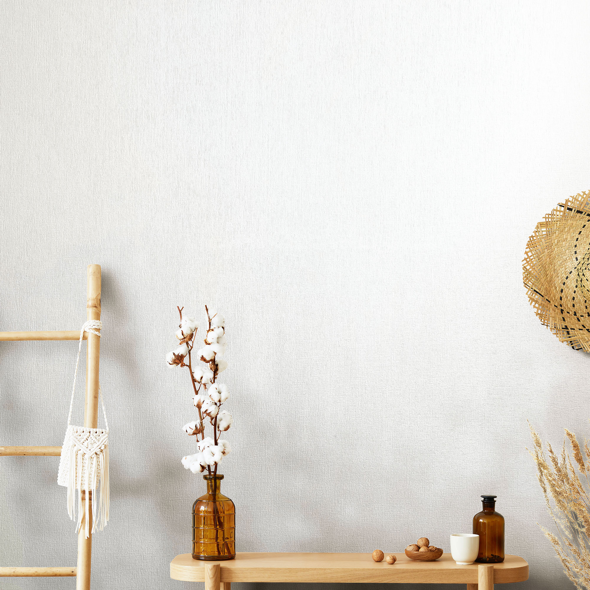 6816-10 Plain Modern Home White Wallpaper By Galerie