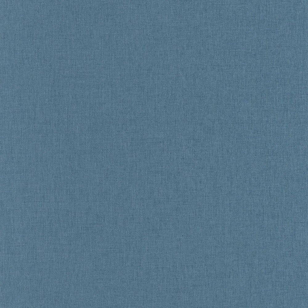 ONB68526460 Linen Uni Only Blue Wallpaper by Caselio