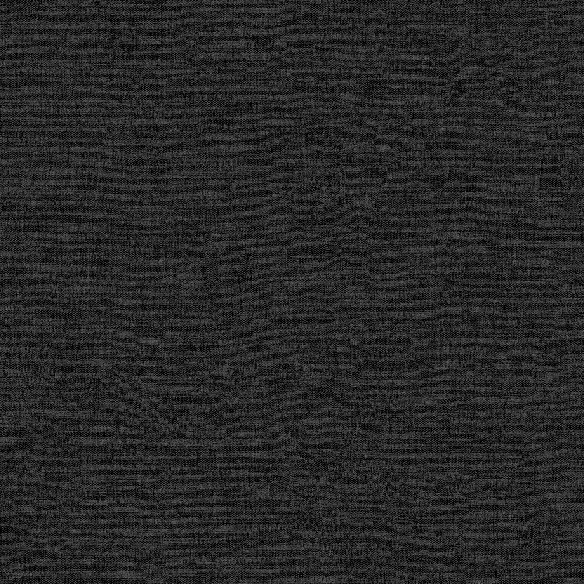 68529999 Linen Uni Noir Wallpaper by Caselio