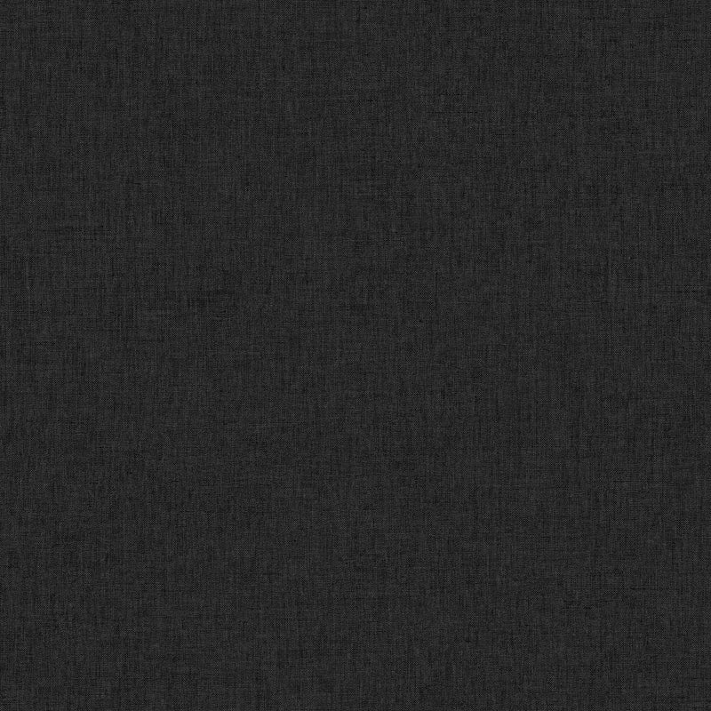 68529999 Linen Uni Noir Wallpaper by Caselio