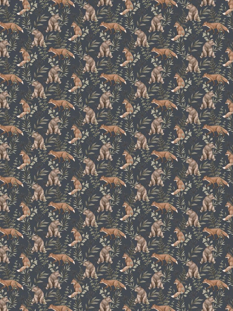 6920 Wild Forest Blue and Multi Wallpaper by Boråstapeter
