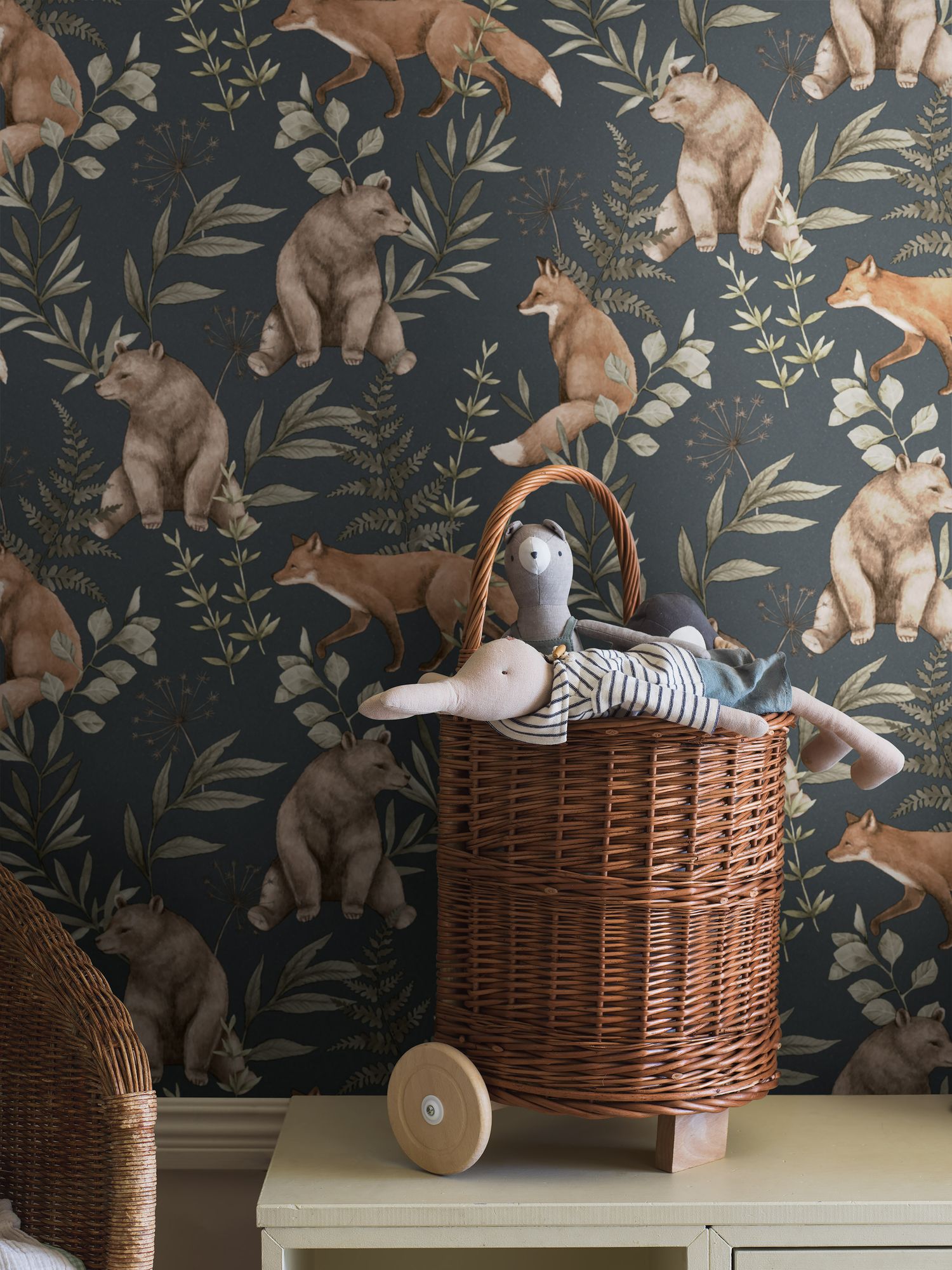 6920 Wild Forest Blue and Multi Wallpaper by Boråstapeter