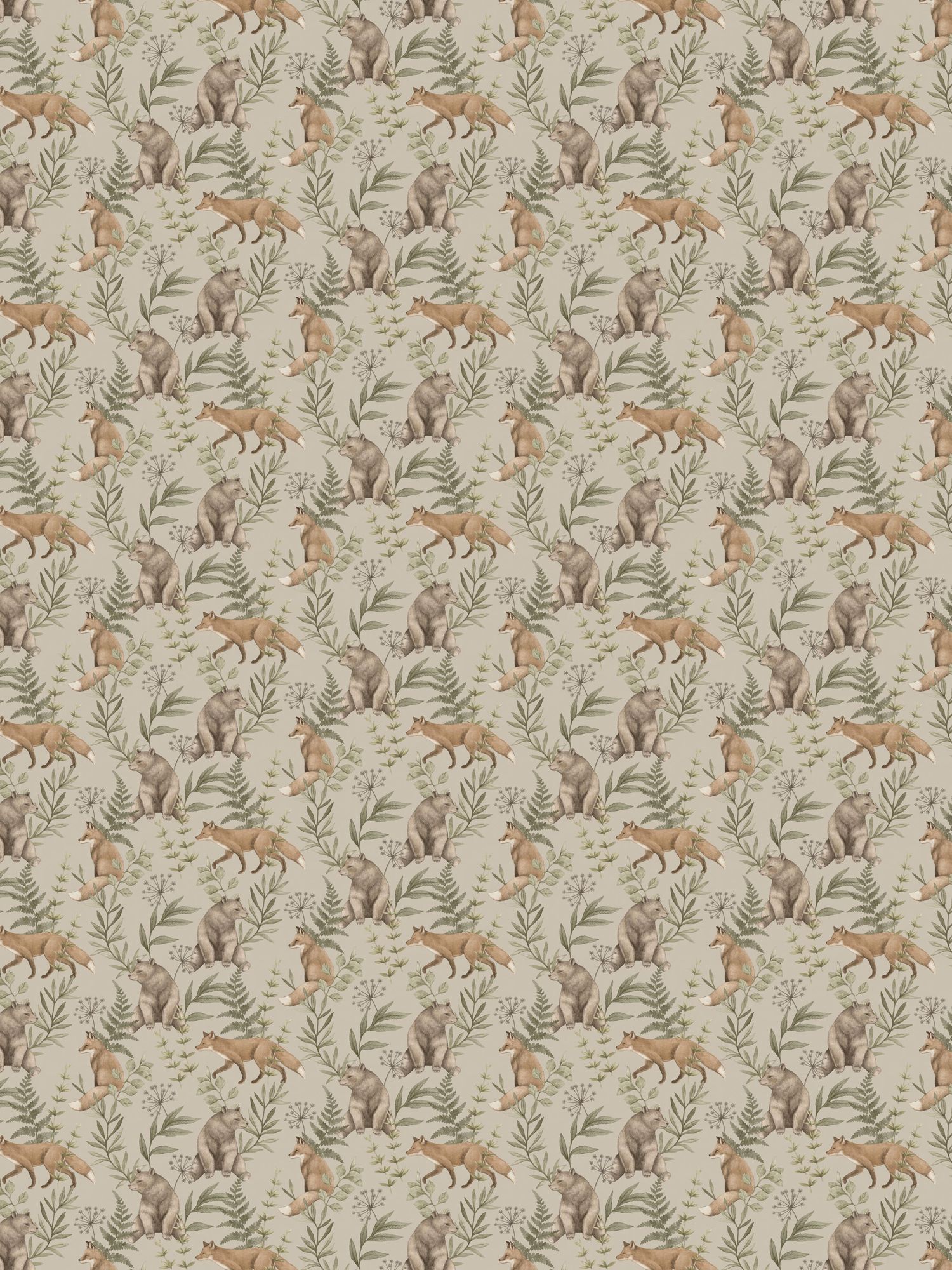 6921 Wild Forest Beige and Multi Wallpaper by Boråstapeter