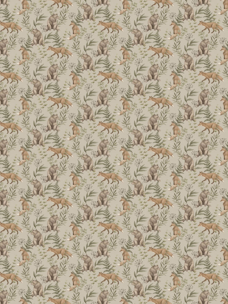 6921 Wild Forest Beige and Multi Wallpaper by Boråstapeter