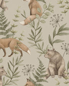 6921 Wild Forest Beige and Multi Wallpaper by Boråstapeter